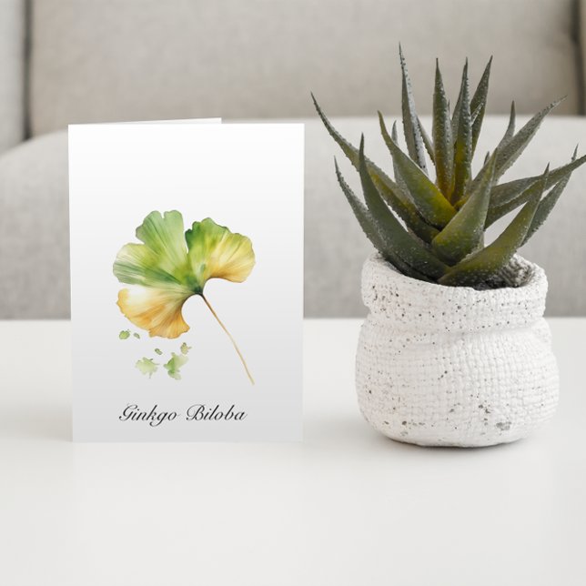 Herbal Life: Ginkgo Biloba  customizable  Note Card (Creator Uploaded)