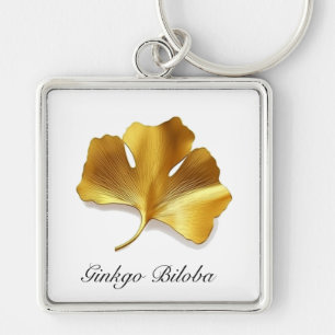 Herbal Life: Golden Ginkgo Biloba leaf Keychain