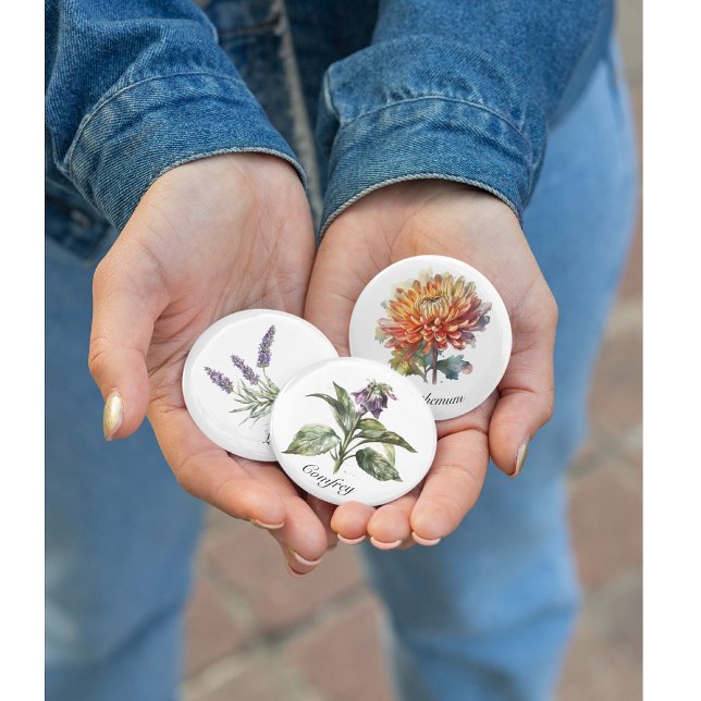 Herbal Life: Lavender, customizable  Button (Creator Uploaded)