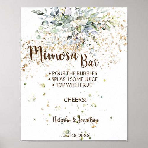 Herbal Mimosa Bar Bridal Shower Wedding Sign