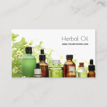Herbal Oil E-shop Site Vitamins Homeopathic Business Card by paplavskyte at Zazzle
