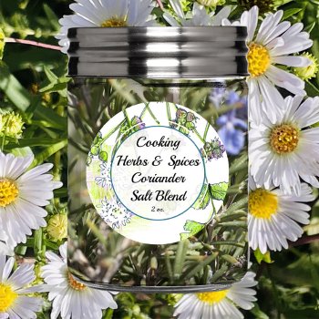 Herbal Recipe Custom Label Coriander Salt Blend by CountryGarden at Zazzle