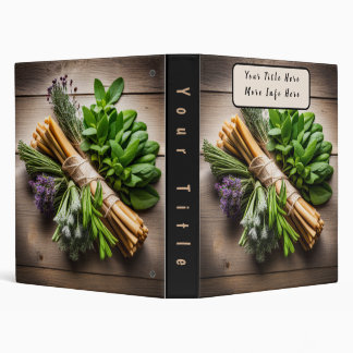 Herbal Recipes 3 Ring Binder