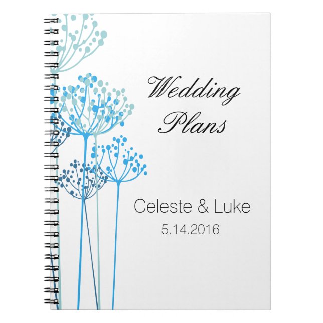 Herbal Rhapsody Wedding Plans Notebook (Front)