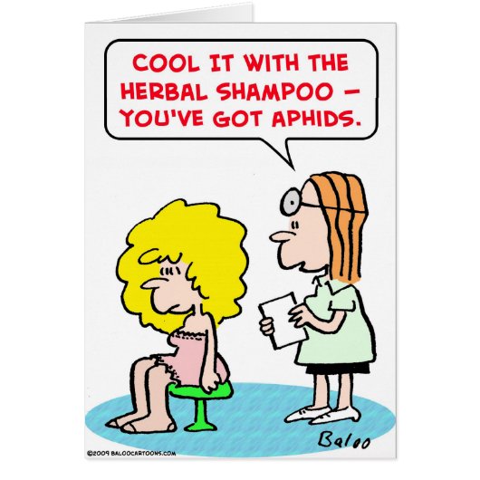 herbal shampoo aphids cards (Front)