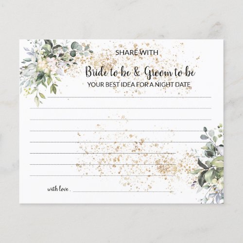 Herbal Share a Date Night Bridal Shower Card Flyer