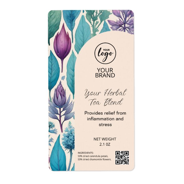 Herbal Tea Business Labels (Front)