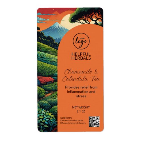Herbal Tea Product Pouch Labels
