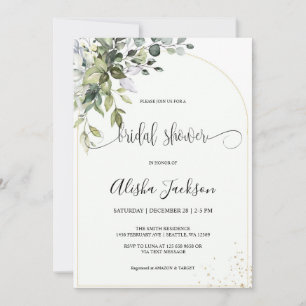 Herbal Watercolor Bridal Shower Invitation