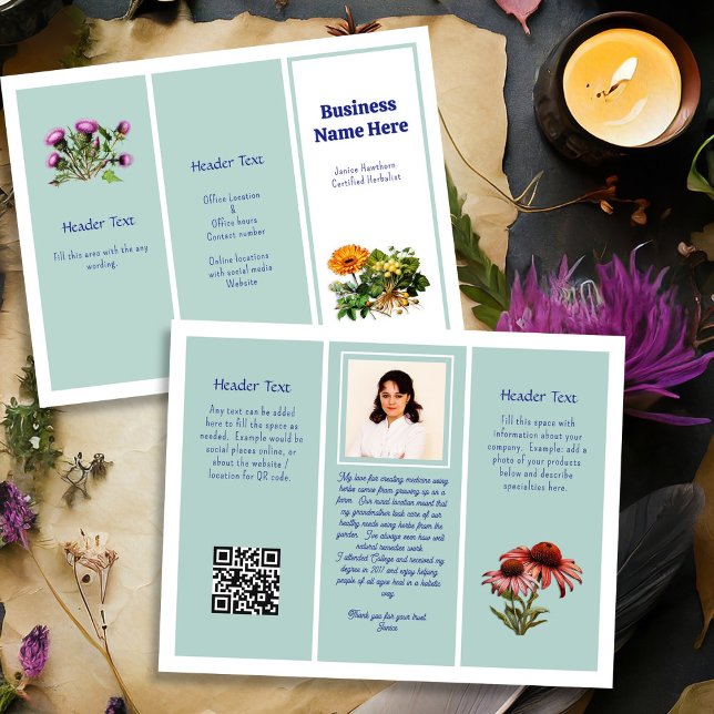 Herbalist Advertising Brochure Double-sided Flyer (Creator Uploaded)