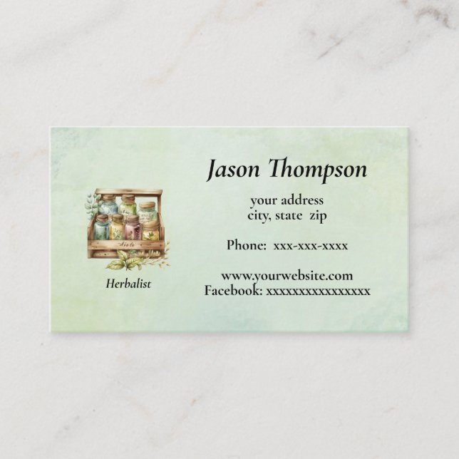 Herbalist Business Card (Front)