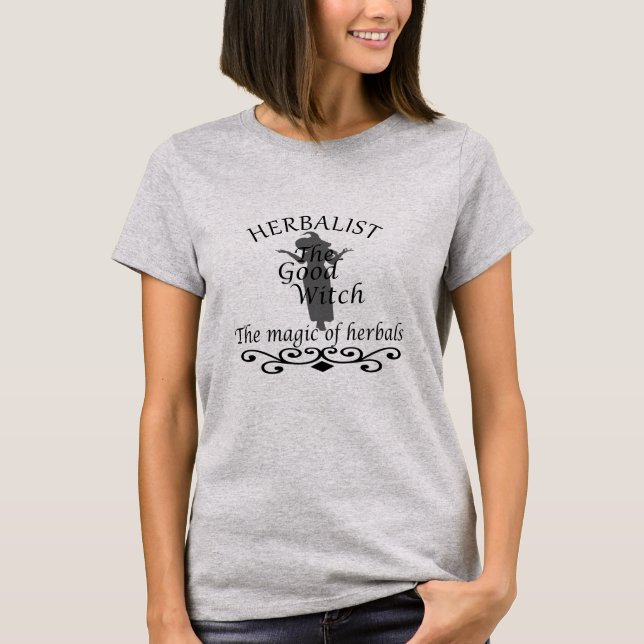 Herbalist green witch magic natural medicine T-Shirt (Front)