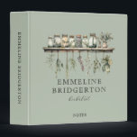 Herbalist Herbal botanical Notes Binder<br><div class="desc">A simple modern minimalist herbalist or apothecary for notes and formulations,  featuring hanging watercolor herbs and plants. Rustic and earthy style. Customize with your name and title or theme,  like notes,  formulations,  product ideas.</div>