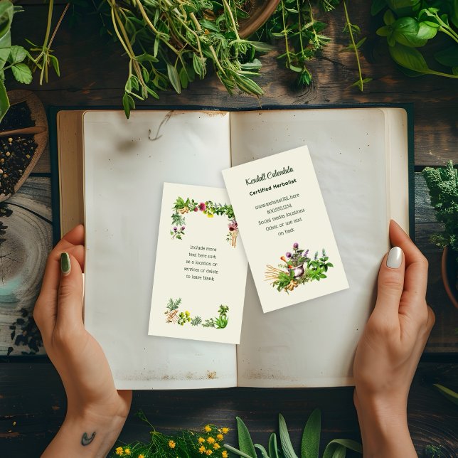 Herbalist Natural Healer Business Cards (Creator Uploaded)