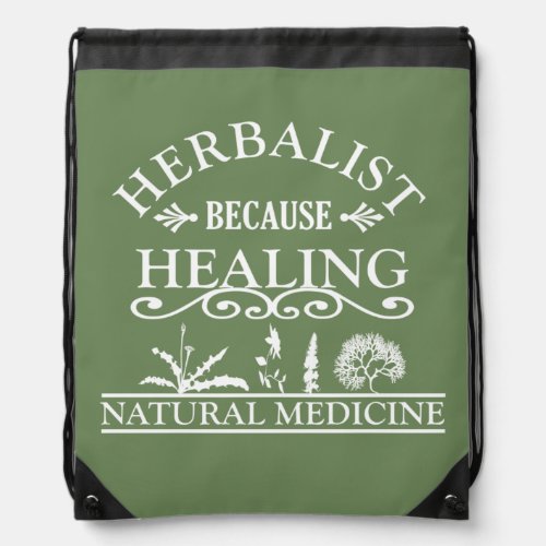 Herbalist natural medicine drawstring bag