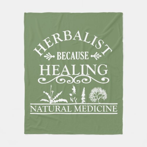 Herbalist natural medicine fleece blanket