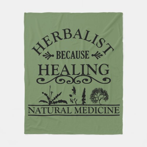 Herbalist natural medicine fleece blanket