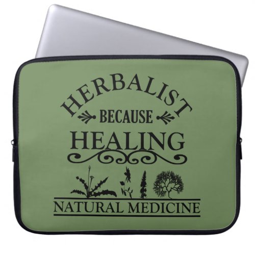 Herbalist natural medicine laptop sleeve