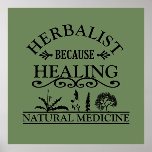 Herbalist natural medicine poster