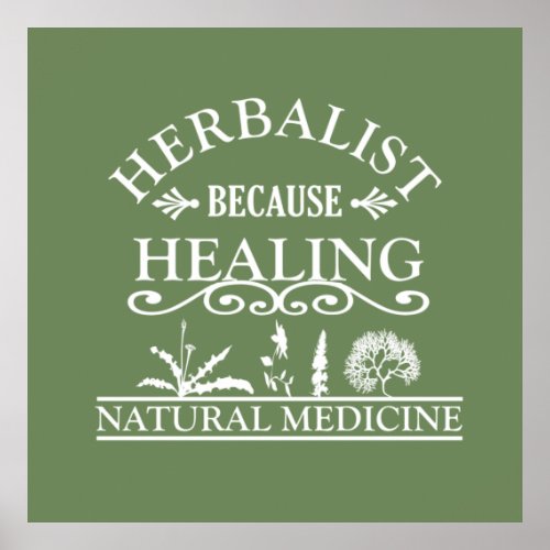 Herbalist natural medicine poster