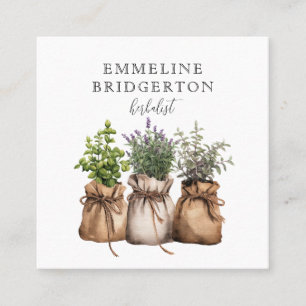 Herbalist Natural Medicine Square Business Card