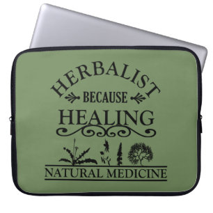 Herbalist natural medicine types of herbals laptop sleeve