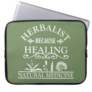 Herbalist natural medicine types of herbals laptop sleeve