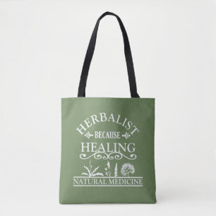 Herbalist natural medicine types of herbals tote bag