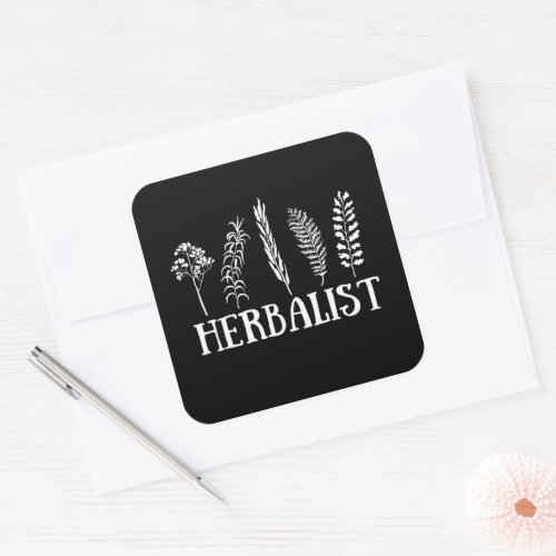 herbalist square sticker