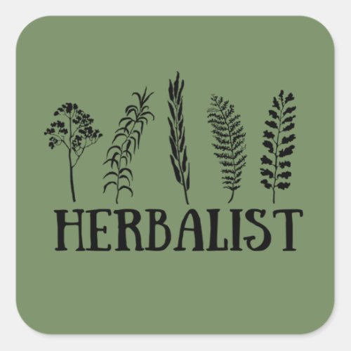 herbalist square sticker