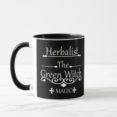 herbalist the green witch magic mug