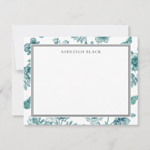 Herbarium Butterfly Toile Notecard