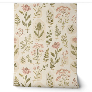 Herbarium No. 7 Vintage Botanicals Peel and Stick Wallpaper