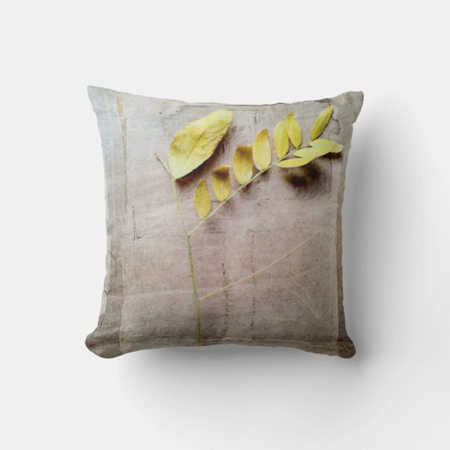 Herbarium V Throw Pillow (Front)