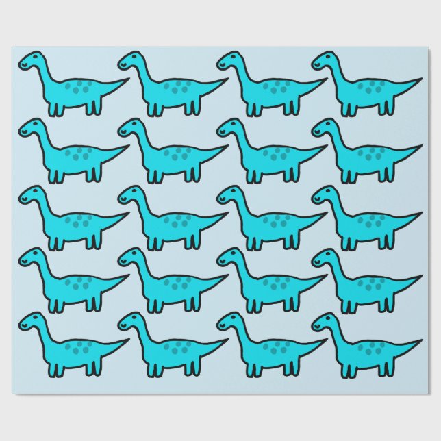 Herbert Dinosaur Wrapping Paper  (Flat)