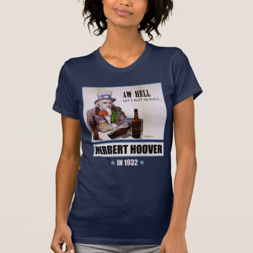 Herbert Hoover 1932 Campaign Womens Dark T_shirt