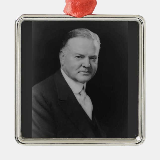 Herbert Hoover 31st President Metal Ornament (Front)