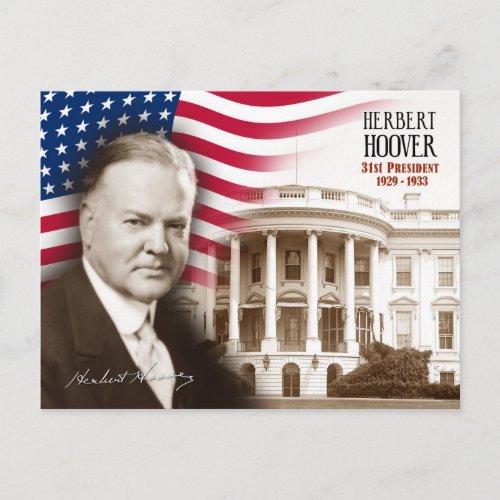Herbert Hoover _  31st President of the US Postcard
