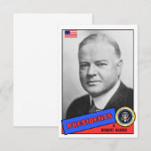 Herbert Hoover Baseball Card (Front/Back)