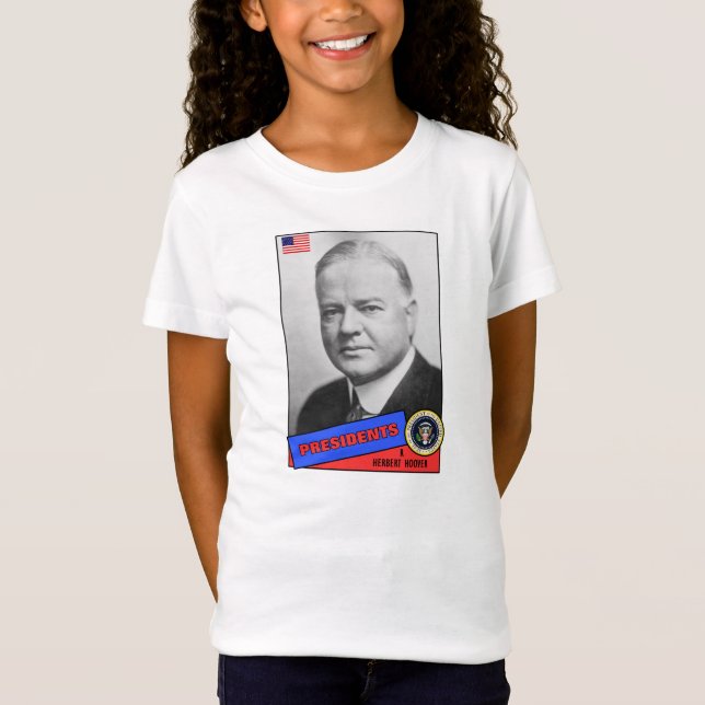 Herbert Hoover Baseball Card T-Shirt (Front)