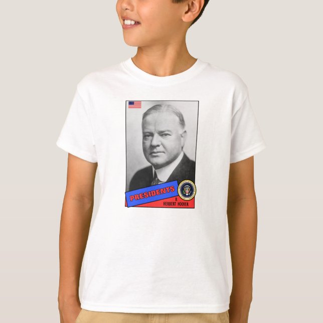 Herbert Hoover Baseball Card T-Shirt (Front)