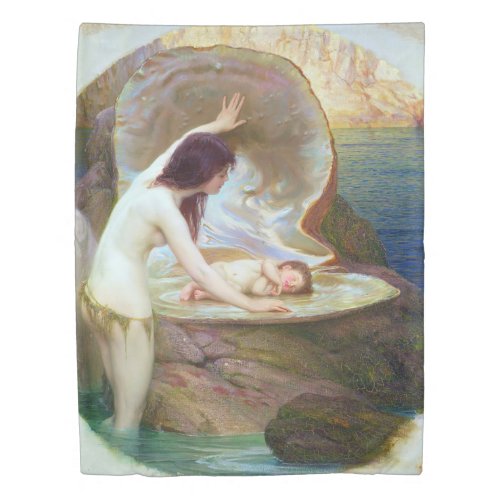 Herbert James Draper _ A Water Baby 1900 Duvet Cover