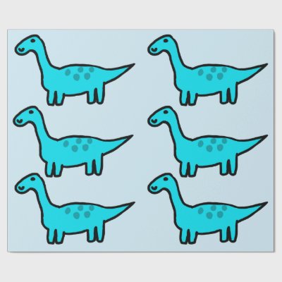 Herbert the Blue Dinosaur Wrapping Paper