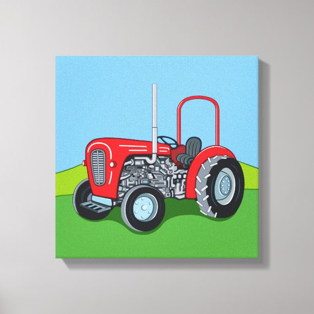 Herbert the Tractor Canvas Print (Front)