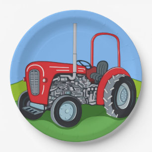 Herbert the Tractor Paper Plates