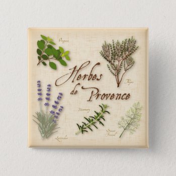 Herbes De Provence Button by pomegranate_gallery at Zazzle
