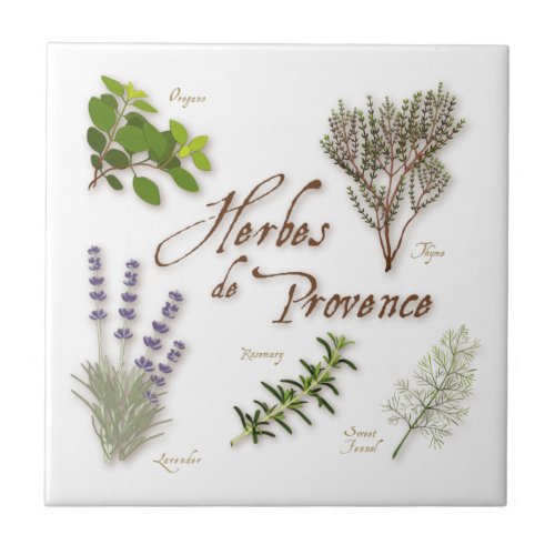 Herbes de Provence Ceramic Tile