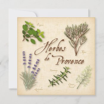 Herbes De Provence Flat Card by pomegranate_gallery at Zazzle