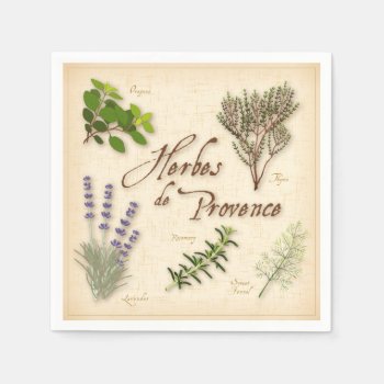 Herbes De Provence Napkins by pomegranate_gallery at Zazzle