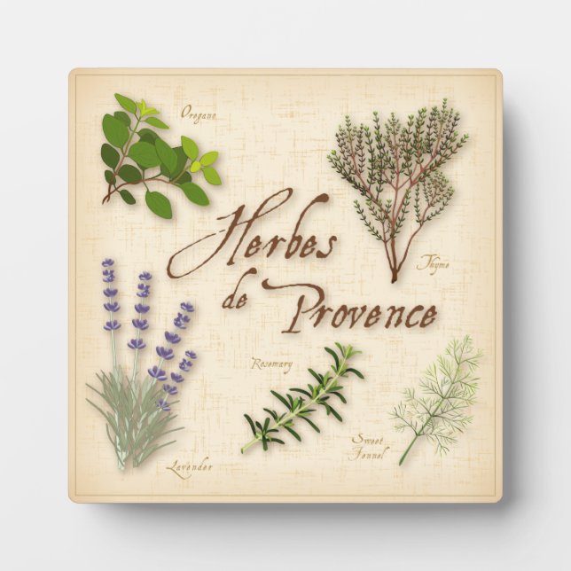 Herbes de Provence Plaque (Front)